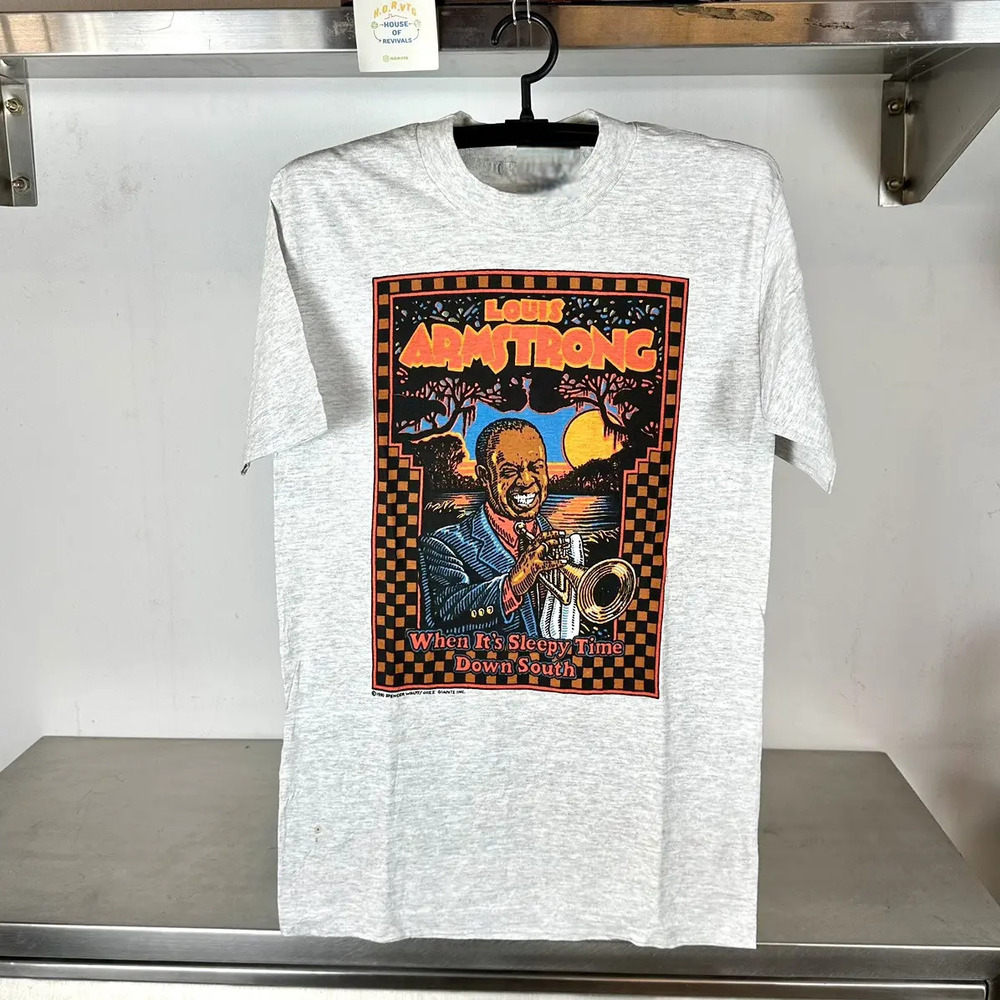 1990 Louis Armstrong Jazz Music Art Tee
